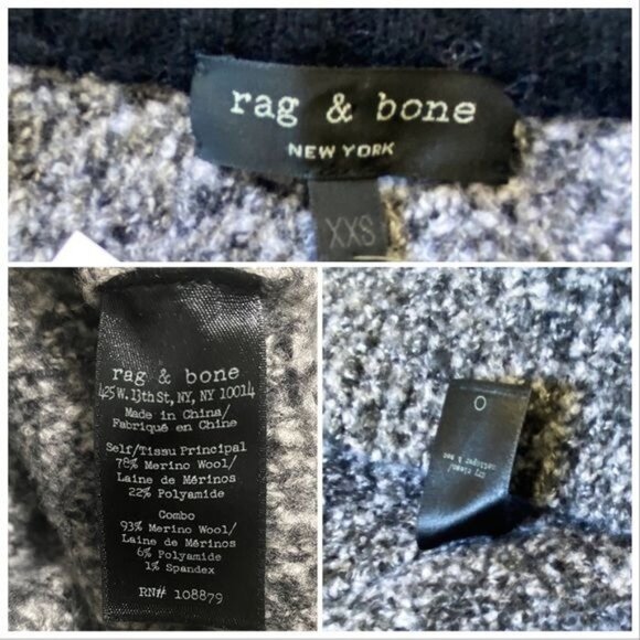 Rag & Bone Diana Sweater Coat Size XXS, Gray - Picture 13 of 15